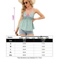 thumbnail image 4 of Women's Summer Floral Pleated Flowy V Neck Sleeveless Camisole Cute Beach Tank Tops, 4 of 5