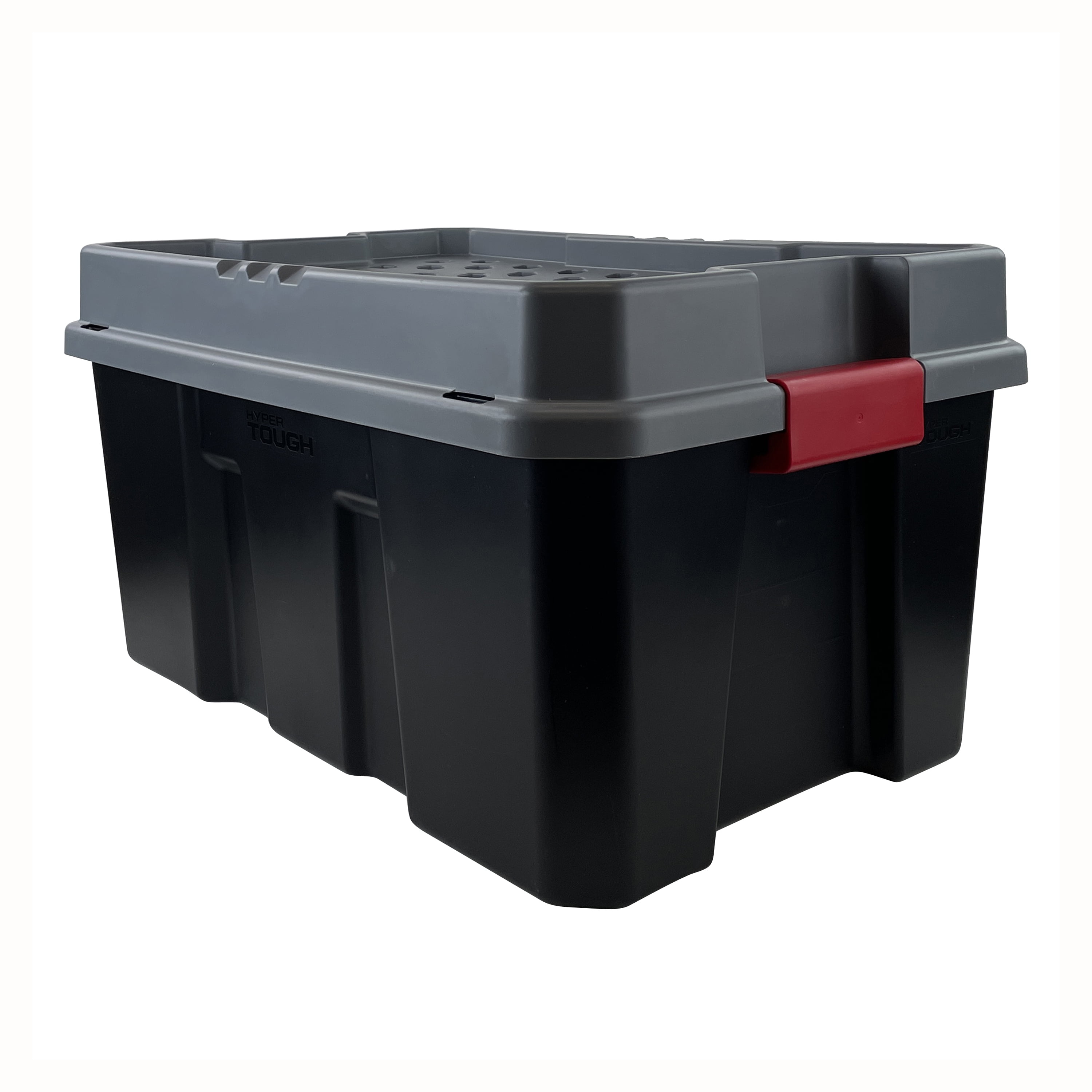 Tough Box 64-Gallon Black Polypropylene Storage Tote Wi