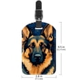 thumbnail image 6 of Square 2Pack PU Leather Sheepdog Cruise Luggage Tag with Privacy Cover and Name ID Tag for Travel Handbags Backpacks Luggage Tags, 6 of 6