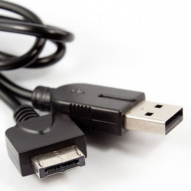 LEEYNEER 2 in 1 Black USB Data Transfer Sync Charger Cable for PSVita PSV
