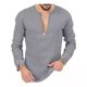 thumbnail image 1 of Camisa De Manga Larga De Lino Con Cuello En V Profundo De Co, 1 of 1