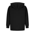 thumbnail image 5 of KeShDi Mens Fleece Jacket Men Solid-Color Pocket Hooded Drawstring Half-Zipper Top Pullover Sports Jacket Hooded Sweatshirts Black L, 5 of 6