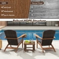 thumbnail image 6 of Costway Patio Adirondack Chair with Rattan Padded Seat Wide Armrests & Hidden Cupholder Brown, 6 of 9