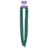 Mardi Gras Beads: 12 Faceted Green Bead Necklaces