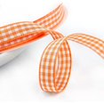 thumbnail image 3 of QZS Gingham Ribbon,1Pack Portable Spring Plaid Ribbon for Crafts,Orange and White Ornaments Gift Wrapping for Wreath Decoration,147.6Ft, 3 of 6