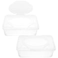 thumbnail image 1 of Raindrops 2Pcs Reusable Transparent Tissue Storage Box Lightweight Wipes Dispenser, 1 of 8