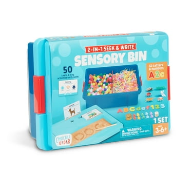 Chuckle & Roar Seek & Write Sensory Bin with Freeform Art for Children Ages 3-6  Years, by Buffalo Games
