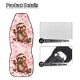 thumbnail image 5 of Yuyamidu Cute Sloth Car Seat Covers Waterproof Front Seat Covers Strawberry Automobile Front Seat Cover Easy to Install Car Interior Automotive Universal Fit Most Cars, Pink, 5 of 7