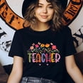 thumbnail image 4 of Mrs William Teacher Shirt with Floral Letters | Teach Love Inspire Tee , Light Pink, Size 3XL, 4 of 6