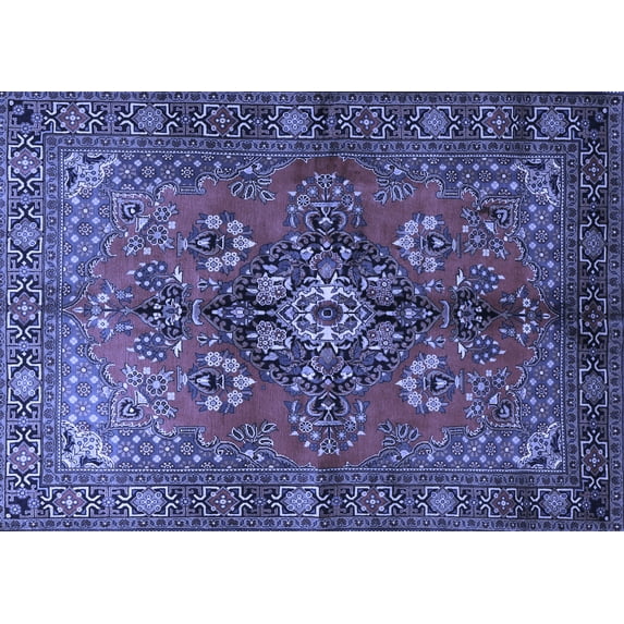 Ahgly Company Indoor Rectangle Persian Blue Traditional Area Rugs, 8' x 10'