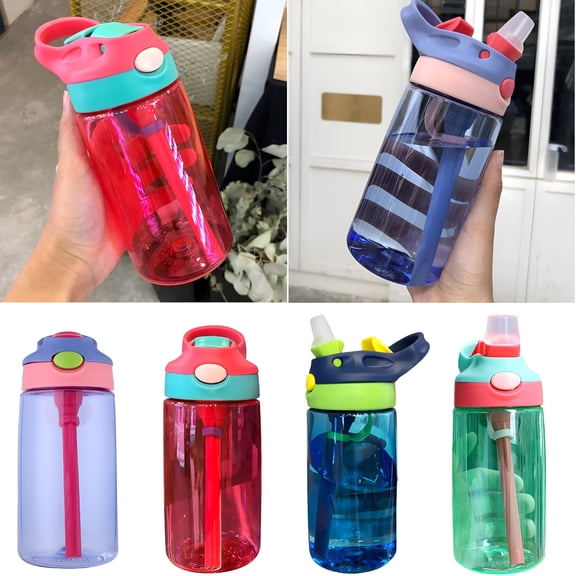 ACDANC 17 OZ Kids Adult Water Bottle Beverage Carry Cup, Vacuum Leak Proof Thermos Handle Spout BPA-Free Sports Straw Drinking Cup Bottle