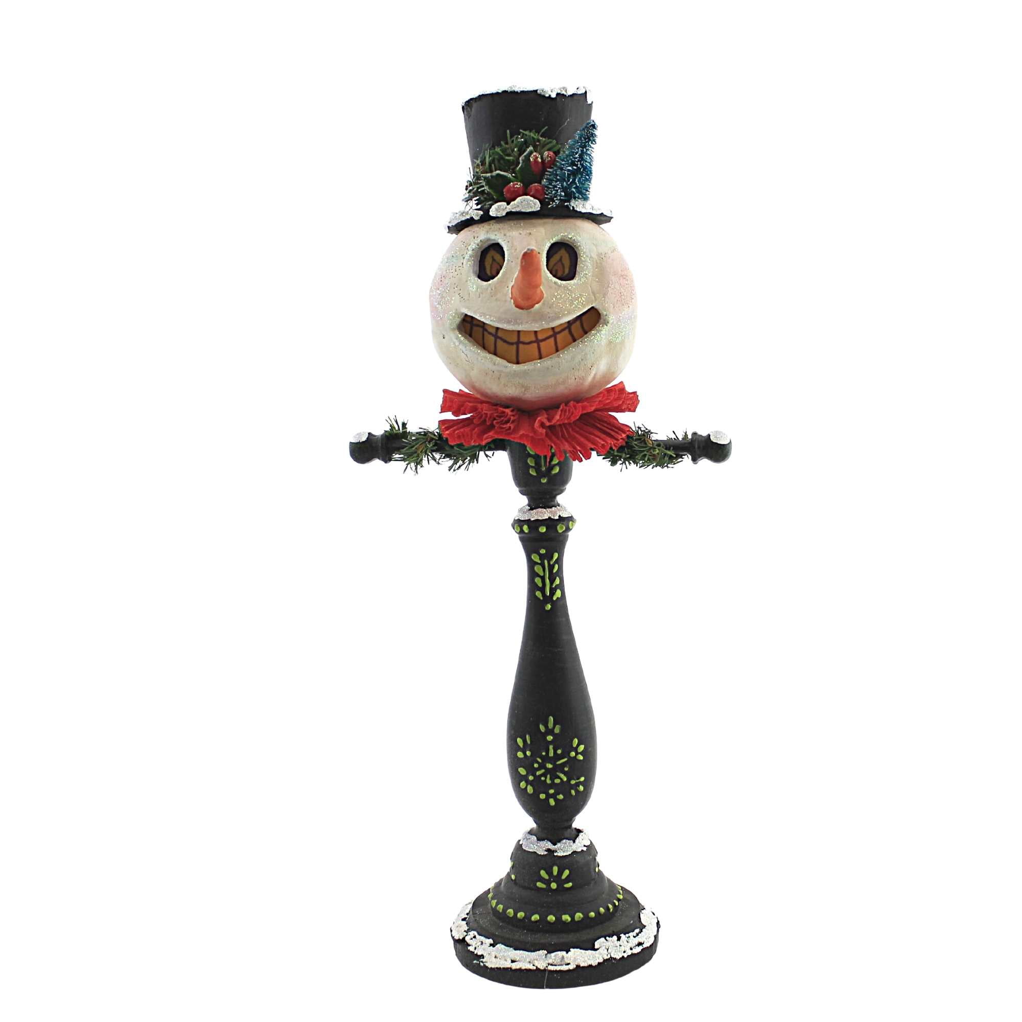 snowman snowing lamp post walmart