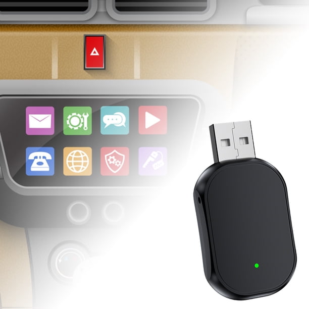 Adaptador inalámbrico CarPlay, puertos USB de cobre, conexión rápida 5-10s, 2 en 1 CarPlay y Android Auto, Plug and Play, para coches con sistemas cableados.