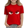 thumbnail image 4 of Jolis Hauts à Manches Courtes pour Filles T-Shirt Décontracté à Imprimé Uni 3 10 Ans, 4 of 7