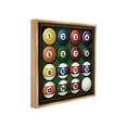 thumbnail image 4 of Stupell Industries Traditional Billiards Balls Sports Painting Brown Floater Framed Canvas Art Print Wall Art, 18 x 18, 4 of 10