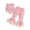 t#707Pink2267, variant on CAIVO Child Toddler Girls Sleeveless Floral O-Neck Tassels T Shirt Vest Tops Pants Kids Outfit Sets Breathable Clothes Sets