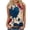 Blue, variant on Riecok Plus Size American American Flag Tank Top Sleeveless Summer Loose Shirts Plus Size Plus Size American Blue 3XL