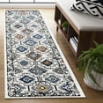 thumbnail image 3 of SAFAVIEH Tulum Elouise Oriental Runner Rug, Ivory Grey/Blue Rust, 2' x 8', 3 of 9