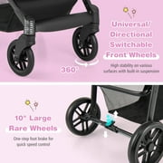 Babyjoy 2 in 1 Foldable Baby Stroller Kids Travel Newborn Infant Buggy Pushchair 22 lbs Black