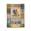 thumbnail image 2 of Just A Girl Who Loves Chickens Blanket, Chicken Lover Gifts for Birthday Christmas, Soft Warm Cozy Blanket for Bed Sofa Sleep 80x60, 2 of 6