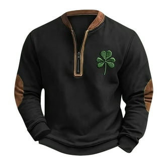 LEEy-world Cool Hoodies Men's Quarter Zip Sherpa Pullover Sweater