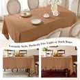 thumbnail image 3 of Linen World Fall Linen Tablecloth 90" x 60" Inch,French Linen Washable Rectangular Table Cloth for Dining,Outdoor,Weddings and Restaurants,Decorative Thanksgiving Christmas,Beige Hemstitch, 3 of 7
