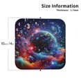 thumbnail image 2 of Honeii Outer Space Floating Numbers And Letters print Leather Coaster Set of 4, ideal for safeguarding your furniture from drinks spills and effortless cleanup-Square, 2 of 6