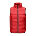 thumbnail image 4 of Women's Plus Size Sleeveless Down Vest with Stand Collar, Red, Size XXXXXL, 4 of 4