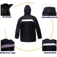thumbnail image 3 of RainRider Rain Suits for Men Women Waterproof Fishing Rain Jacket Bib Pants Lightweight Reflective 3-Piece Rain Gear, 3 of 6