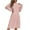 Pink, variant on Womens Flannel Nightgown Comfy Long Sleeve Pajamas Midi Dresses Fuzzy Fleece Sleepdress Loose Crewneck Plush Warm Winter Pullover Nightdress Pink M