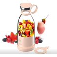 thumbnail image 1 of ZHAOCHENG Licuadora para hacer batidos, licuadora portátil, mini licuadora, licuadora personal multifuncional con carga USB para alimentos para bebés, viajes, oficina rosa, 1 of 5