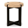 thumbnail image 2 of Horace Rustic and Industrial Natural Brown Finished Wood and Black Finished Metal End Table, 2 of 5
