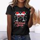 thumbnail image 2 of Gibobby Tops navideños para Mujer Camiseta con gráfico navideño para mujer, divertida y camiseta de para ver películas, cuello redondo, camiseta de manga corta(Negro,G), 2 of 4