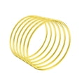 thumbnail image 1 of Unique Bargains 80mm(3.15') OD Metal Craft Hoops Rings Iron Gold Tone 6 Pack, 1 of 1