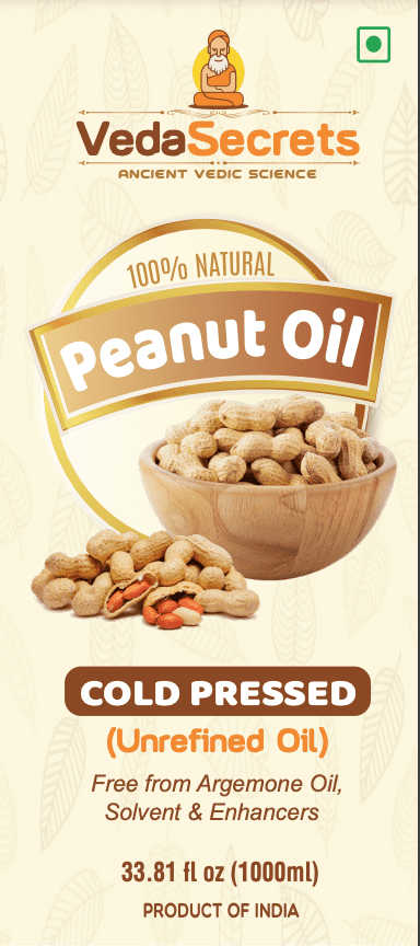 VedaSecrets Cold Pressed Peanut Oil (Groundnut oil) 1000ml