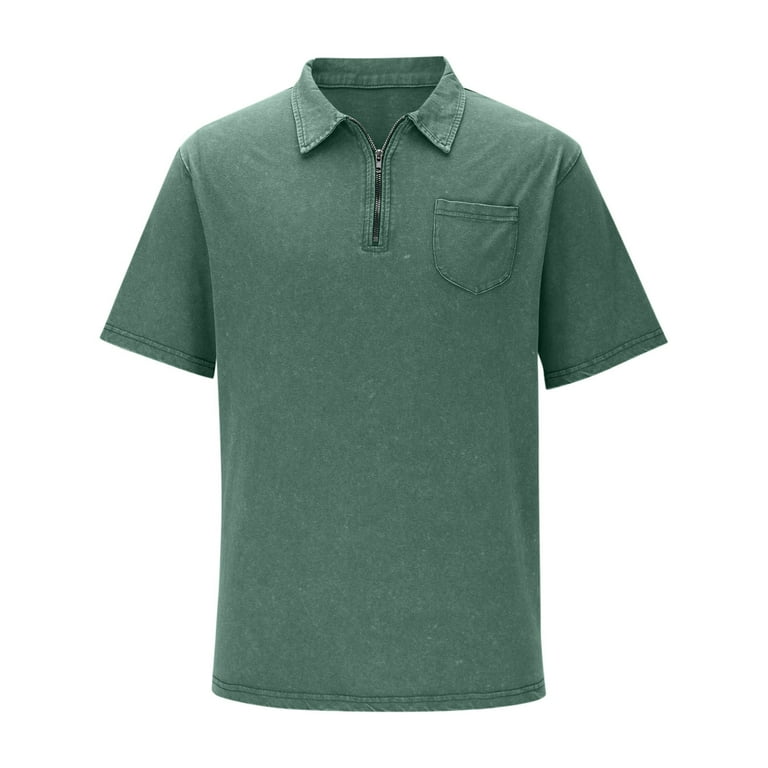 SGFCWSX Golf Polo Shirts for Men Short Sleeve Half-Zip Quick Dry