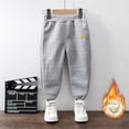 thumbnail image 5 of Chenyin Newborn Baby Fleece Sweatpants for Boys Girls Solid Color Padded Jogger Pants 9M-7T Unisex Fall Winter Warm Trousers for Kids, 5 of 8