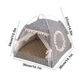 thumbnail image 3 of Tvtnvo Pet Nest Foldable Semi Enclosed Yurt Pet Tent Dog House Removable Washable Mat Breathable Polyester for All Seasons Indoor Use for Small Dogs and Pets Easy To Store and Carry Gray 14.6 in, 3 of 6