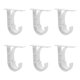 thumbnail image 1 of Muyoka 6 soportes para barra de cortina, soporte decorativo para barra de cortina, ganchos para barra de cortinas de aleación de aluminio, soporte de suspensión para instalación de techo de barra de c Muyoka Hogar, 1 of 7