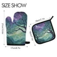thumbnail image 2 of Yayeee Oven Mitts and Pot Holder Set of 2 Heat Resistant Kitchen Gloves Baking Hot Pad, Moonlight Forest, 2 of 5