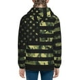thumbnail image 4 of Kll Unisex Kids Boys Girls Hooded Pocket Pullover Hoodies-American Flag Camo, 4 of 9