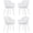 White, variant on Giantex Set of 4 Dining Chairs, Plastic Kitchen Chair, Modern Accent Side Chair, Black