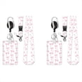 thumbnail image 1 of 2 Porta Credencial Retráctil con Clip y Cordón, Cordón con Estampado de Lazo y Porta Credencial, Cordón Separable para Credencial de Identificación para Mujeres, 1 of 5