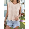 thumbnail image 4 of Women Crochet Tops Sleeveless Knit Sweater Vest Tank Top Color M, 4 of 6
