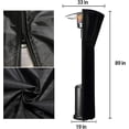 thumbnail image 2 of Waterproof Patio Heater Covers with Zipper, Round Outdoor Heater Covers (H89 x D33 x 19in, Black), 2 of 5
