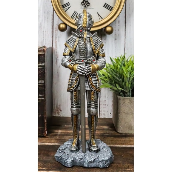Sir Percival Standing Medieval Knight W/ Excalibur Sword Letter Opener Figurine