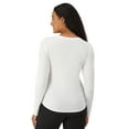 thumbnail image 3 of Hanes Women's Comfort Fit Scrubs Long Sleeve, Crew Neck Underscrub Shirt, Style HSW106, Sizes up-to 2XL, 3 of 9