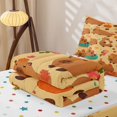 thumbnail image 5 of Homewish Kawaii Animal Capybara Zipper Full Size Comforter Sets with Fitted Sheet and 2 Pillowcases,Cute Flowers Sweet Doughnut Zipper Bedding Set For Kids,Reversible,4 Pieces, 5 of 7