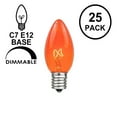 thumbnail image 2 of Novelty Lights 500 Case C7 Outdoor Christmas Replacement Bulbs, Amber/Orange, C7/E12 Candelabra Base, 5 Watt, 500 Bulbs, 2 of 6