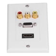 thumbnail image 4 of Audio y vídeo enchufe de pared ABS resistente al desgaste duradero No requiere soldadura Panel de pared Multimedia integrado, 4 of 14